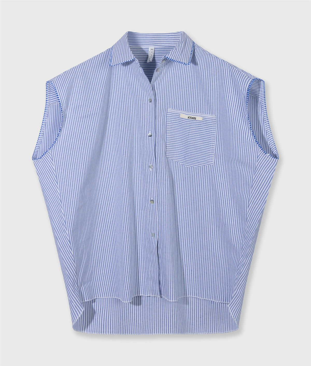 Cotton Blouse Stripes white/steel blue | Bildmaterial bereitgestellt von SHOES.PLEASE.