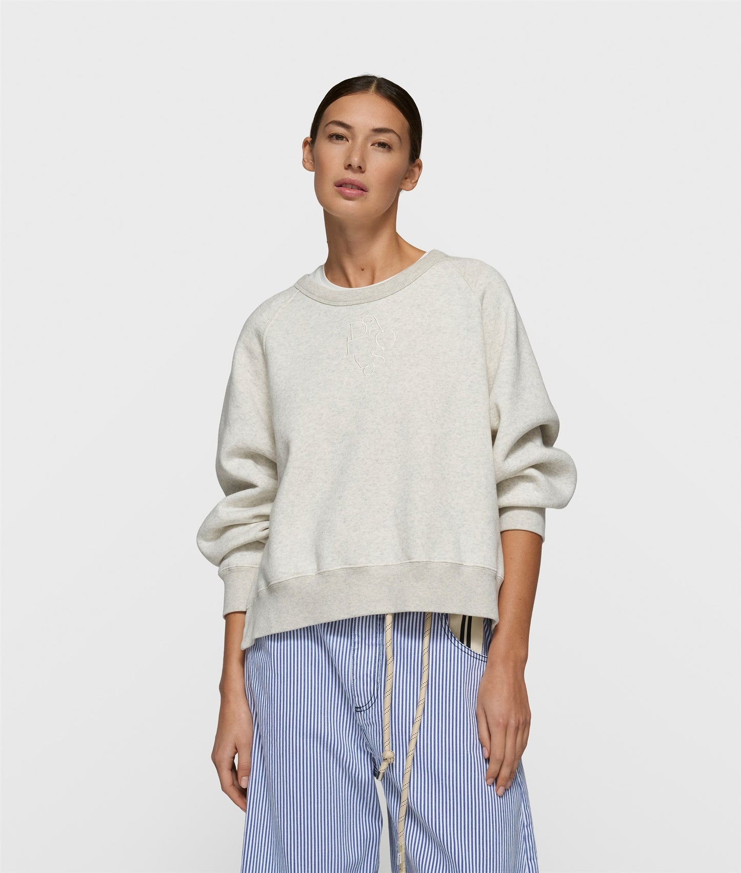 A-Symmetric Sweater soft white melee | Bildmaterial bereitgestellt von SHOES.PLEASE.