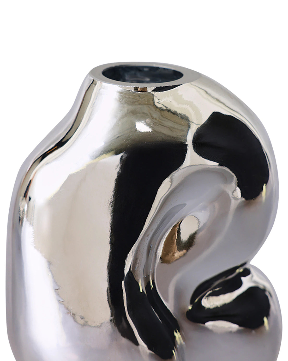 Gleam glass small vase chrome | Bildmaterial bereitgestellt von SHOES.PLEASE.