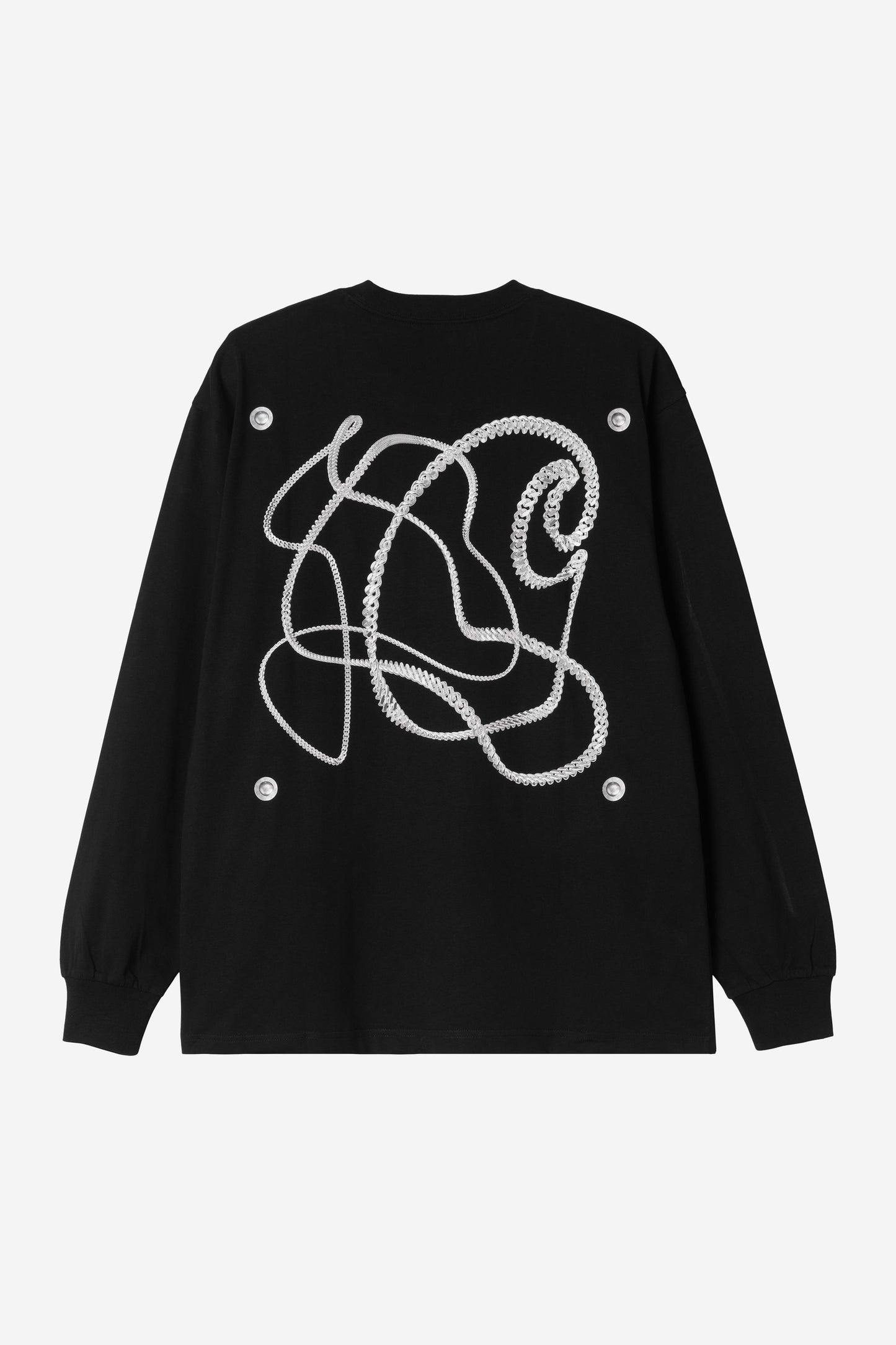 L/S Chain Link T-Shirt black/silver | Bildmaterial bereitgestellt von SHOES.PLEASE.