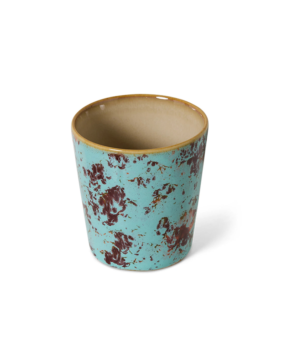 70s ceramics: coffee mug, patina multicolour | Bildmaterial bereitgestellt von SHOES.PLEASE.