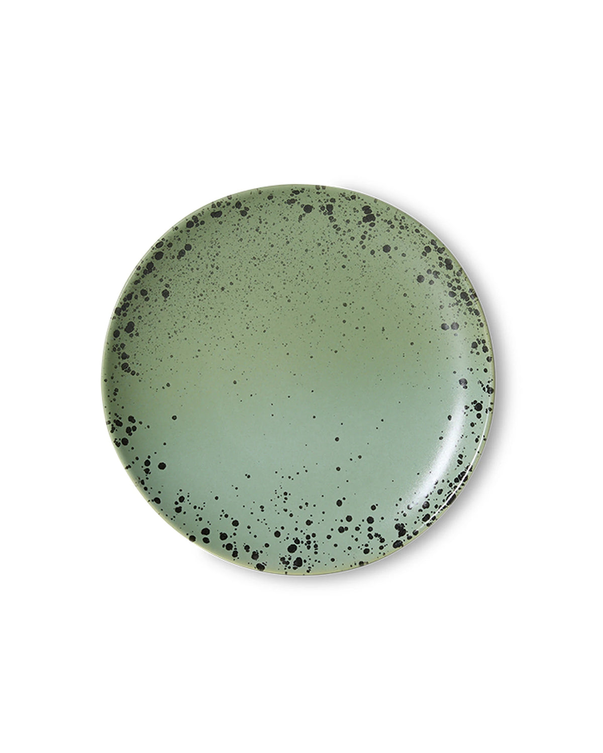 70s ceramics: dessert plate, fleck (set of 2) green | Bildmaterial bereitgestellt von SHOES.PLEASE.