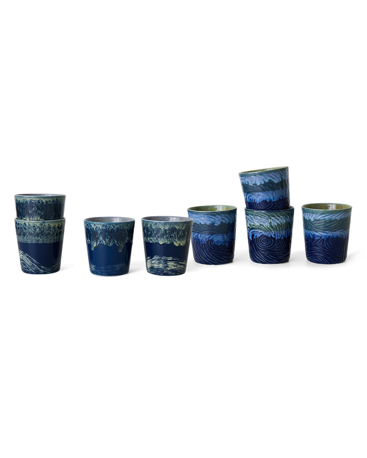 70s ceramics: Van Gogh coffee mugs, starry night (set of 2) blue | Bildmaterial bereitgestellt von SHOES.PLEASE.