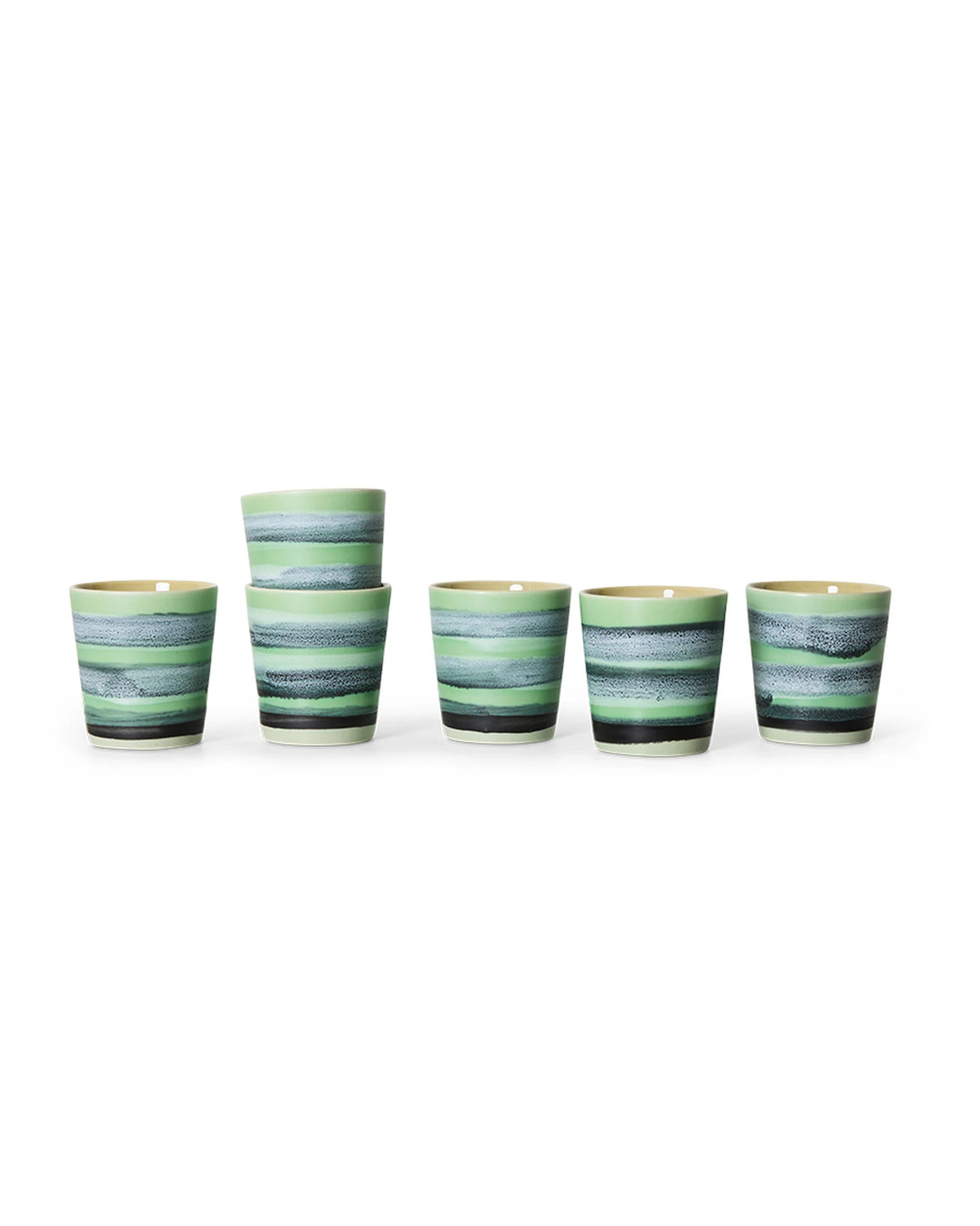 70s ceramics: coffee mug, river multicolour | Bildmaterial bereitgestellt von SHOES.PLEASE.