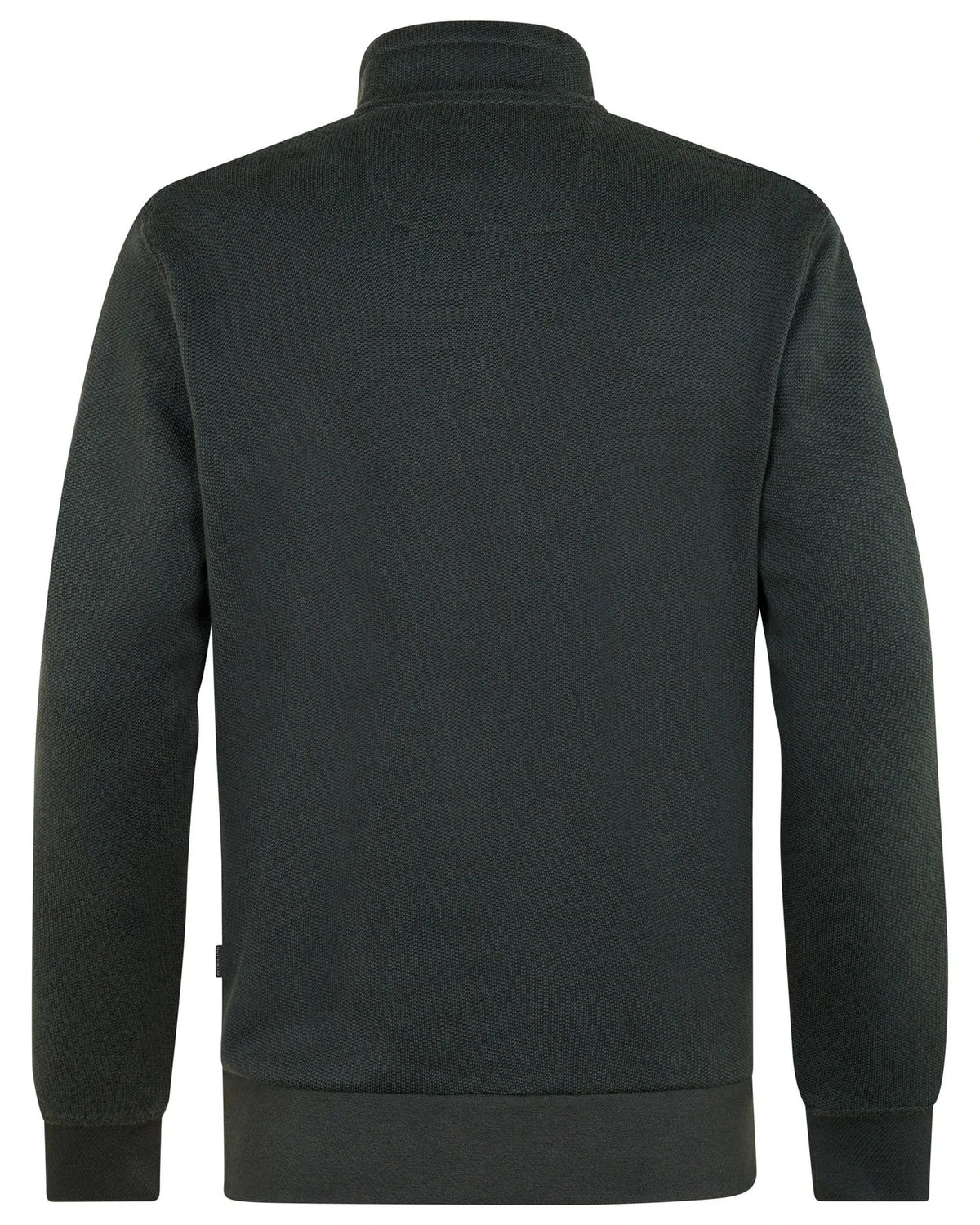 Men Sweater Collar Zip deep green | Bildmaterial bereitgestellt von SHOES.PLEASE.