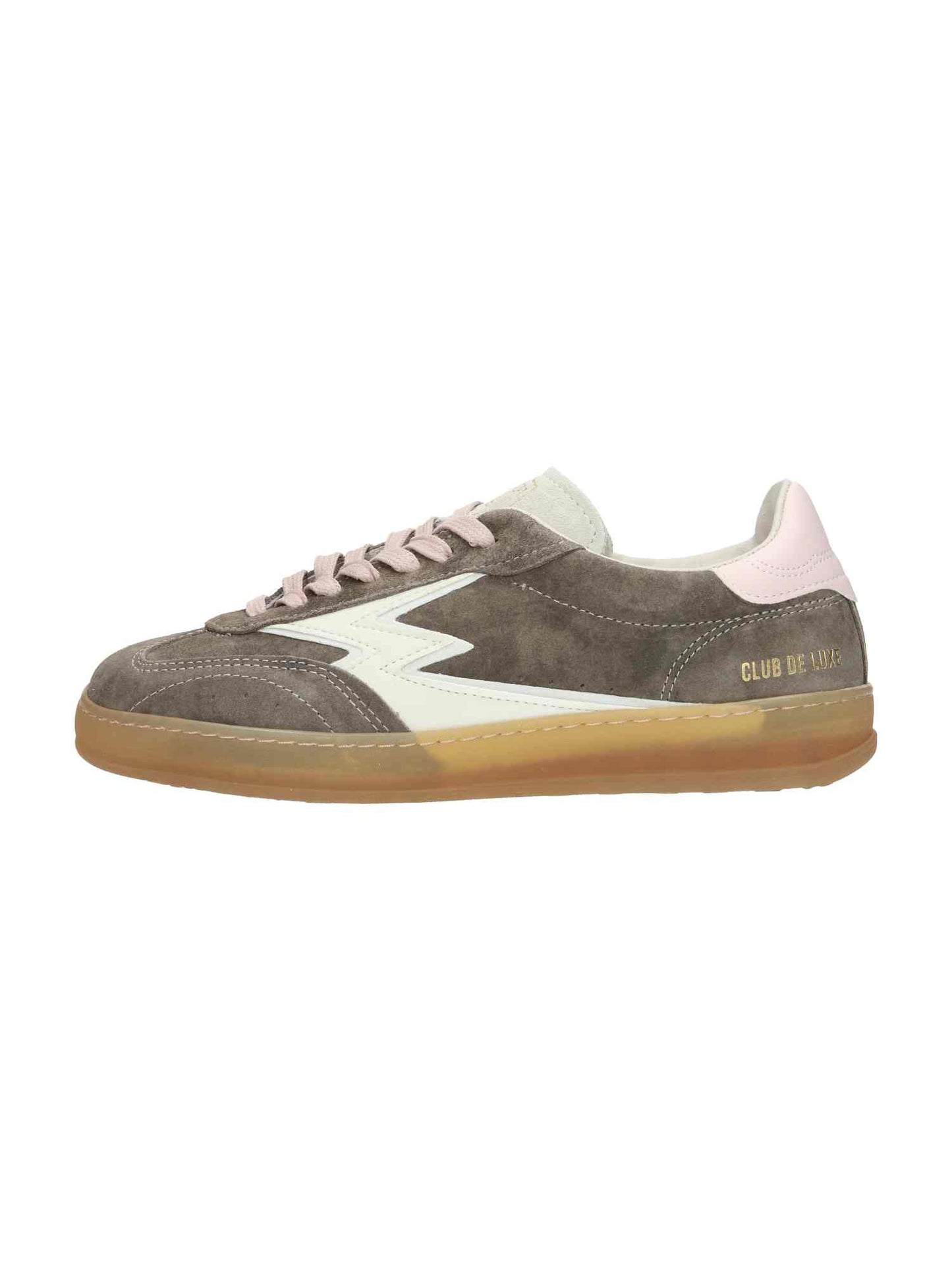 Club Deluxe Off White M Logo Pink Backtab Brair-Root Washed Suede | Bildmaterial bereitgestellt von SHOES.PLEASE.