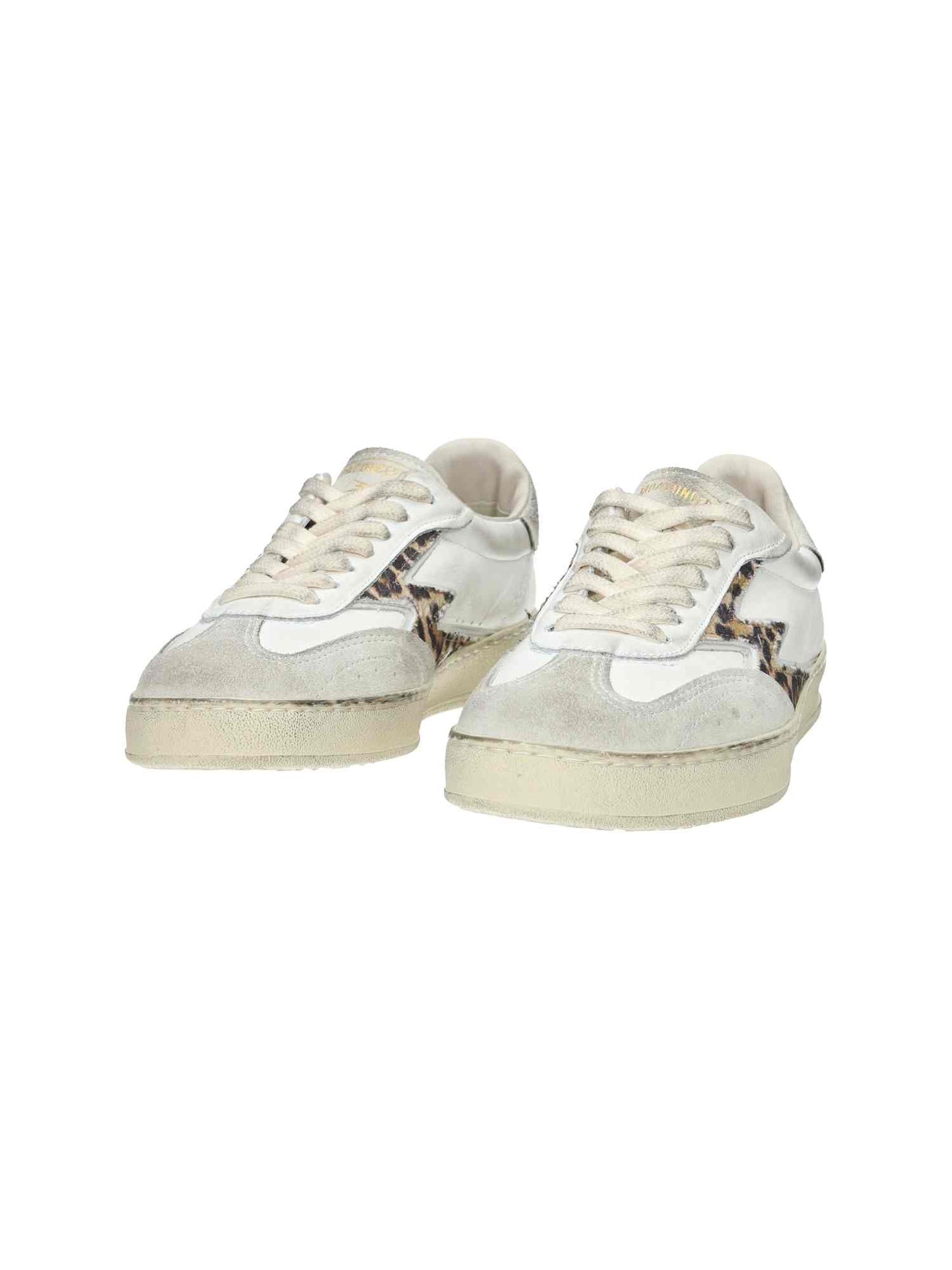 Club Deluxe Torn Canvas Leoprad Print M Logo White Brushed | Bildmaterial bereitgestellt von SHOES.PLEASE.