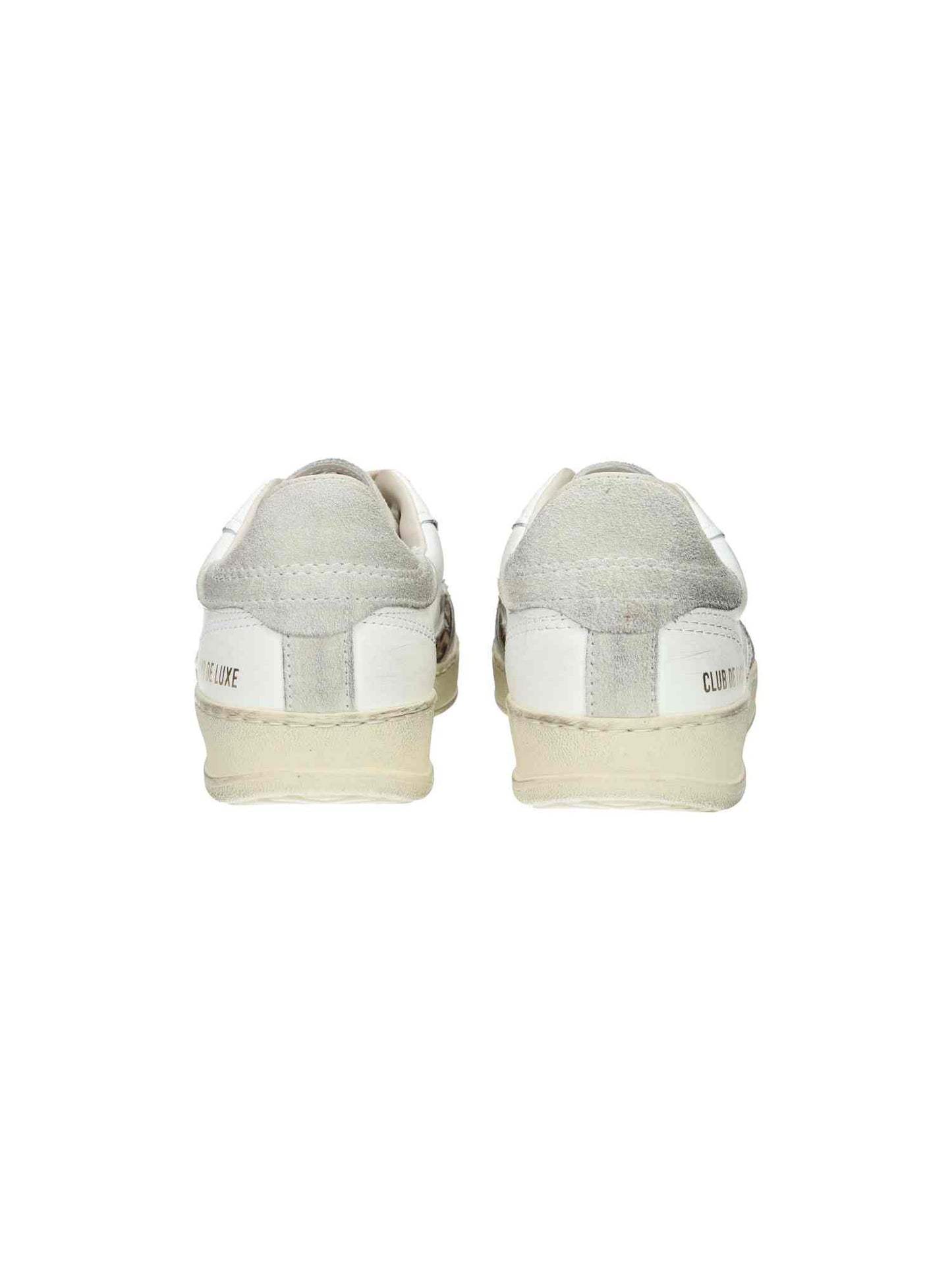 Club Deluxe Torn Canvas Leoprad Print M Logo White Brushed | Bildmaterial bereitgestellt von SHOES.PLEASE.