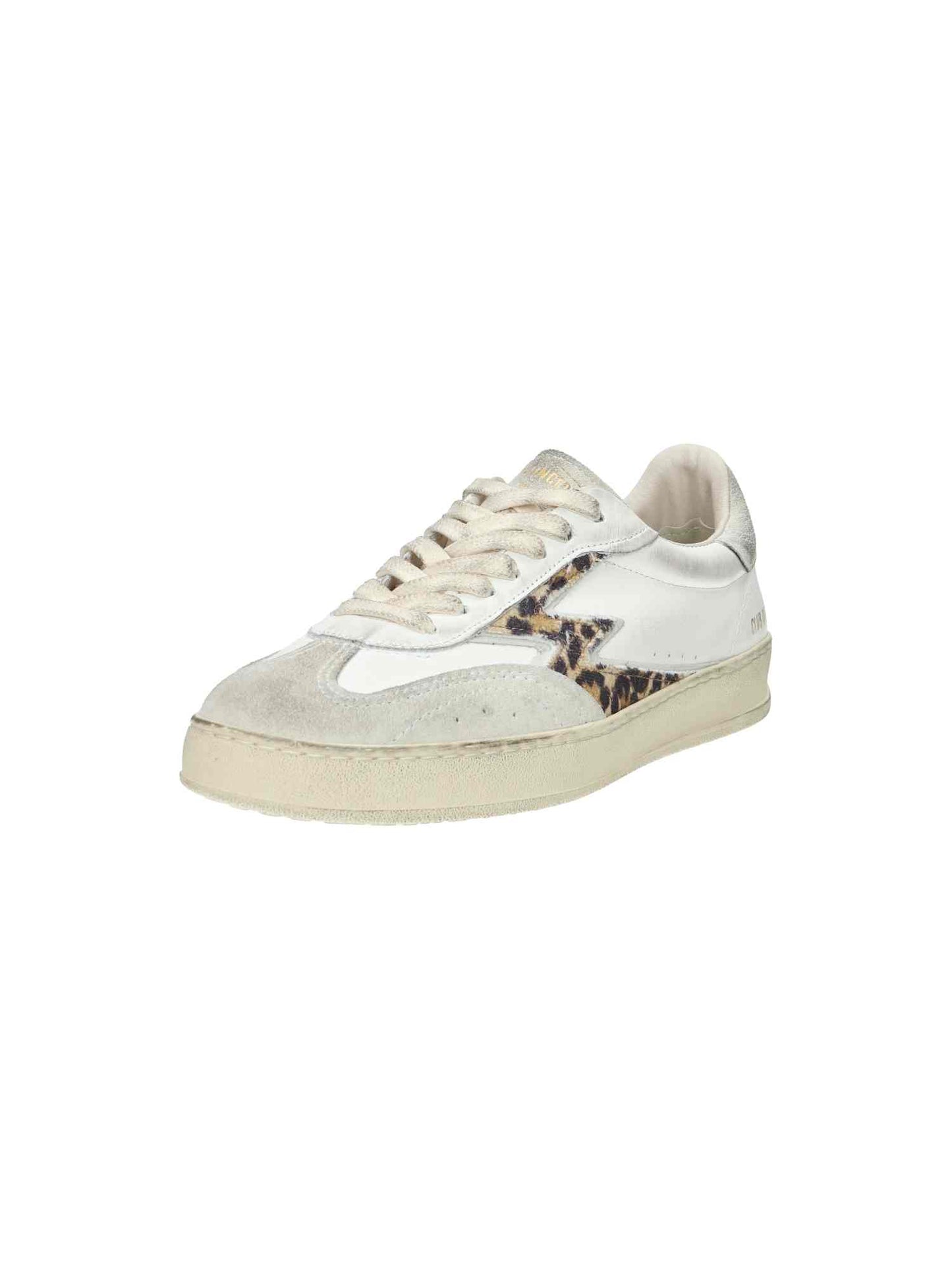 Club Deluxe Torn Canvas Leoprad Print M Logo White Brushed | Bildmaterial bereitgestellt von SHOES.PLEASE.