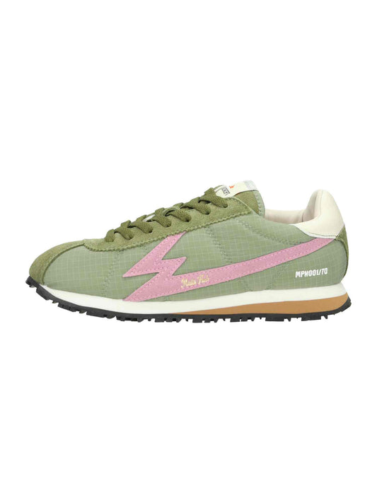 W Powder Pink Logo And Details khaki green