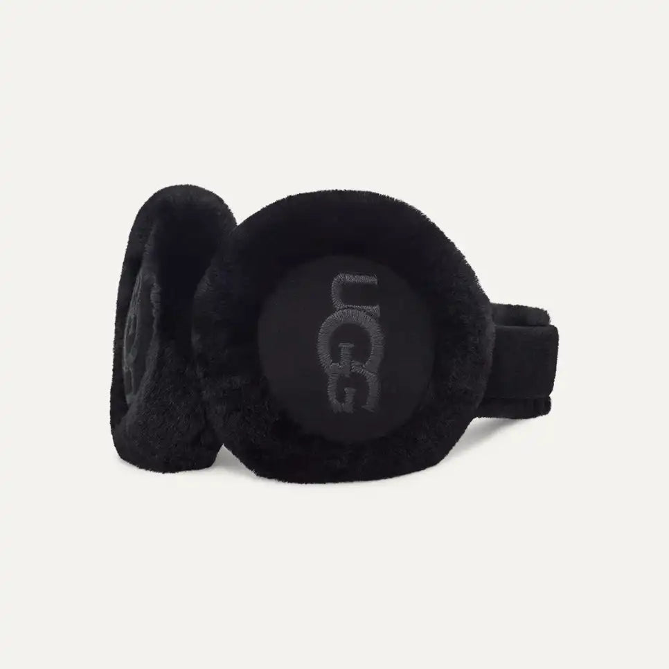 W Sheepskin Embroidery Earmuff black | Bildmaterial bereitgestellt von SHOES.PLEASE.