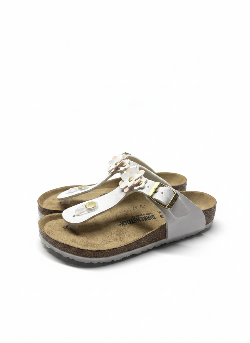 Gizeh Flowers Kids Birko-Flor Girls Narrow white | Bildmaterial bereitgestellt von SHOES.PLEASE.