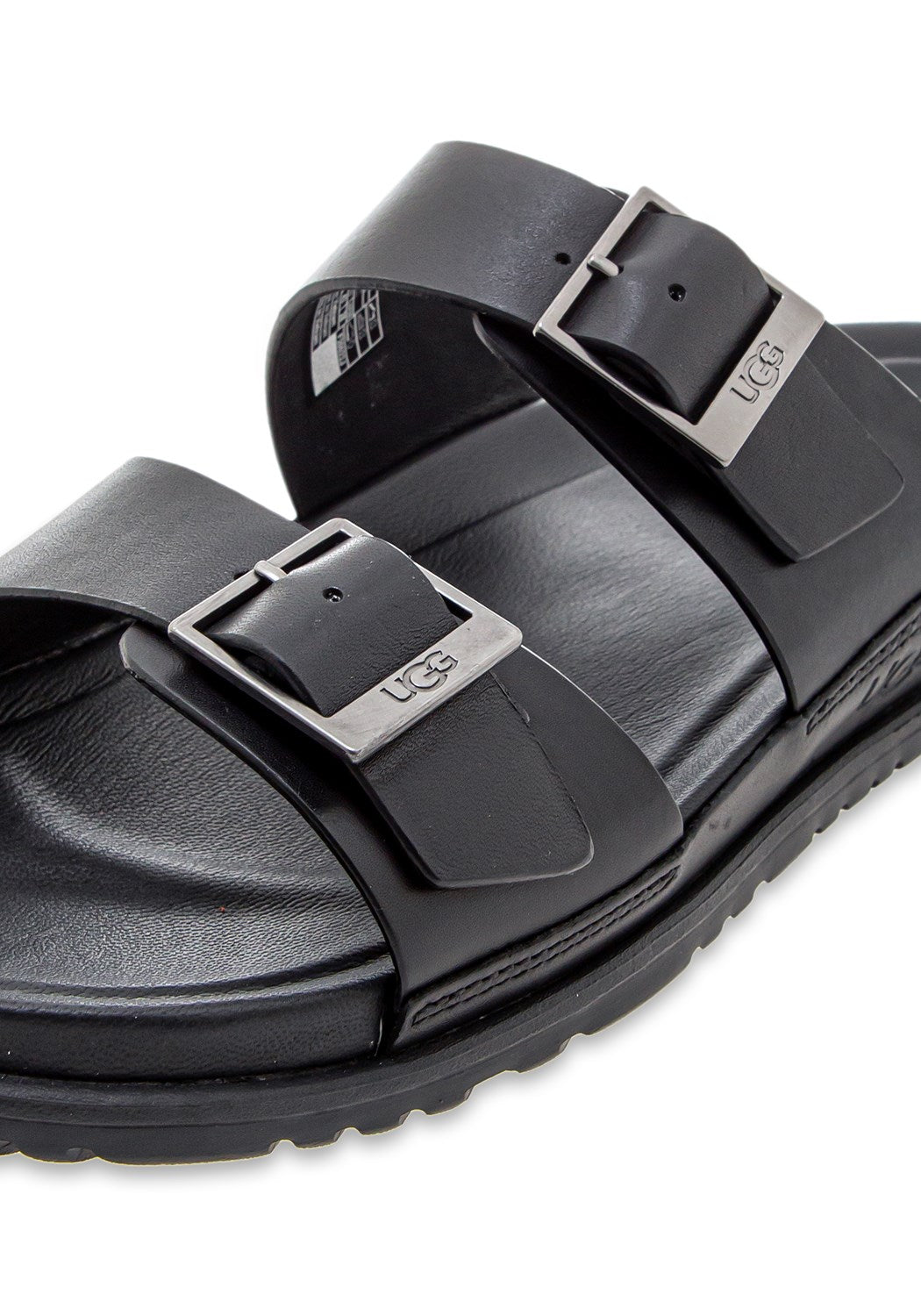 M Wainscott Buckle Slide black leather | Bildmaterial bereitgestellt von SHOES.PLEASE.