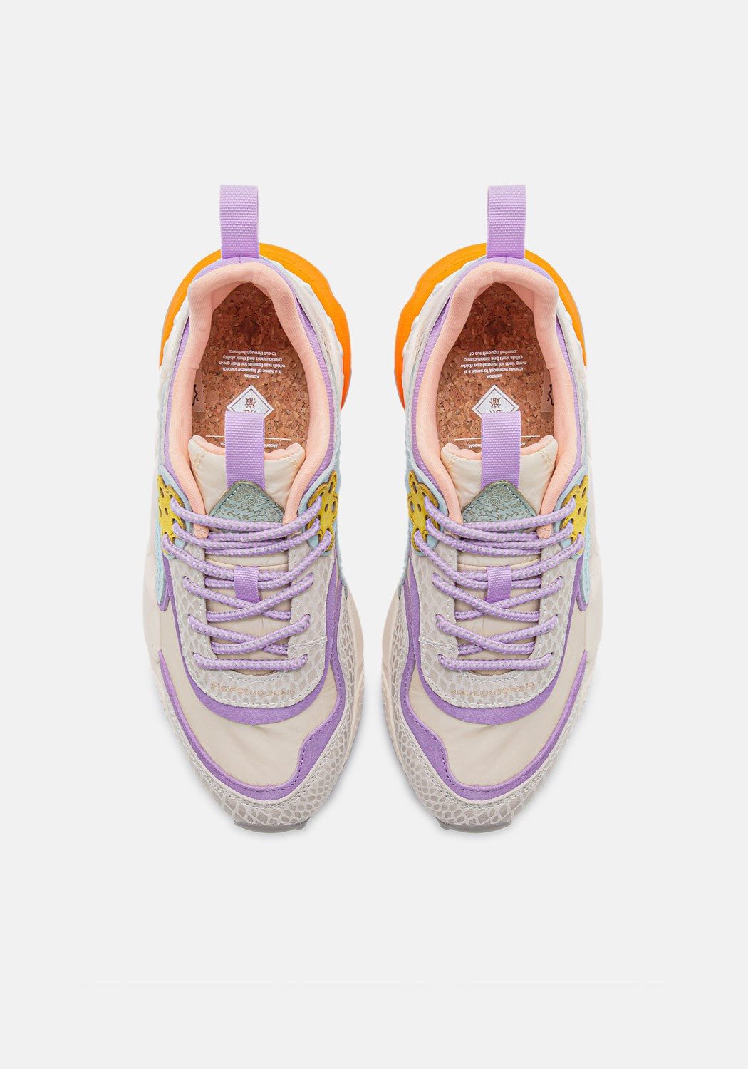 Kotetsu Wmn Embossed Lthr/Nylon wht/viol | Bildmaterial bereitgestellt von SHOES.PLEASE.