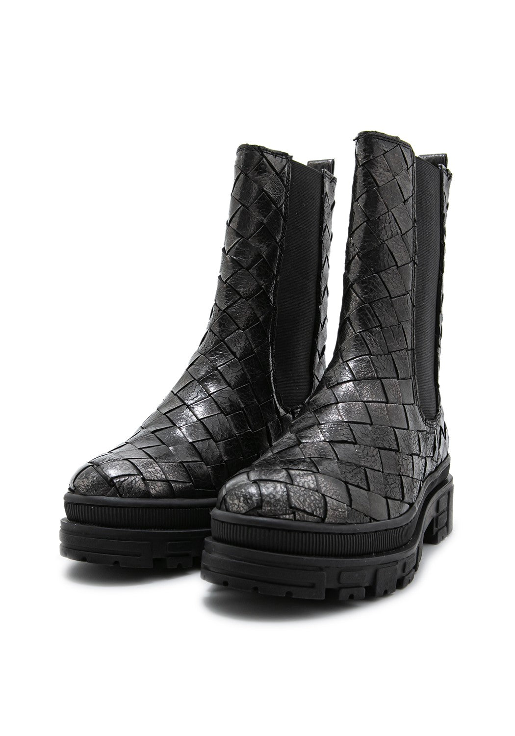 RSKate Boot braided gunmetal/blk | Bildmaterial bereitgestellt von SHOES.PLEASE.