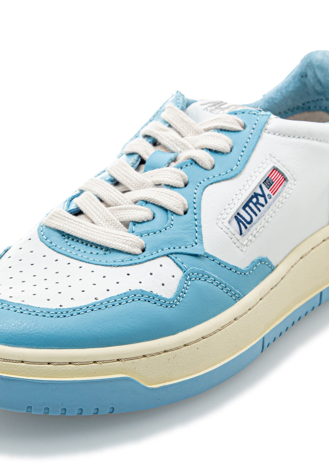 Autry 01 Low Wmn Leather/Leather wht/sea | Bildmaterial bereitgestellt von SHOES.PLEASE.