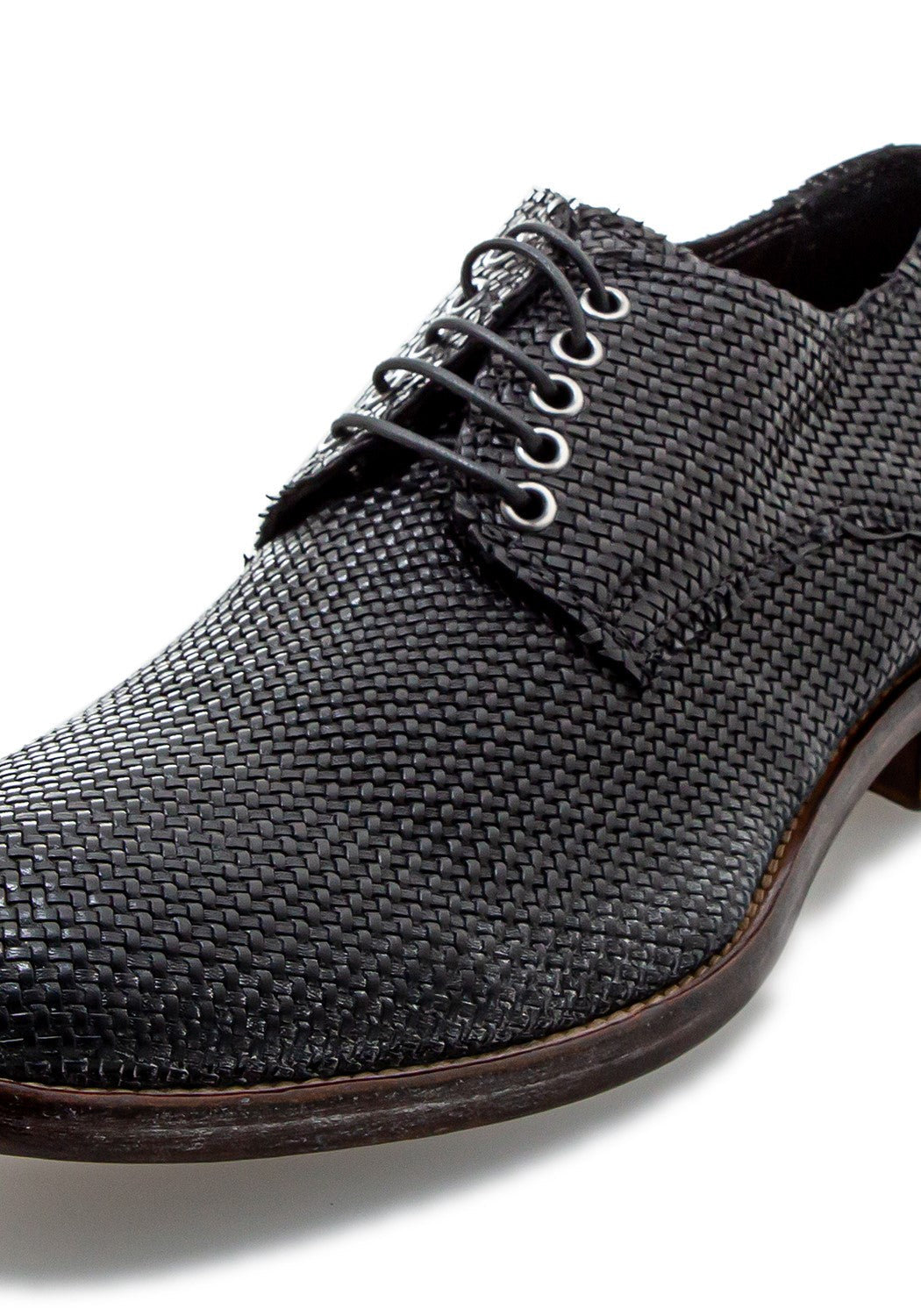 Allacciata Uomo Intreccio Micro 2 nero | Bildmaterial bereitgestellt von SHOES.PLEASE.