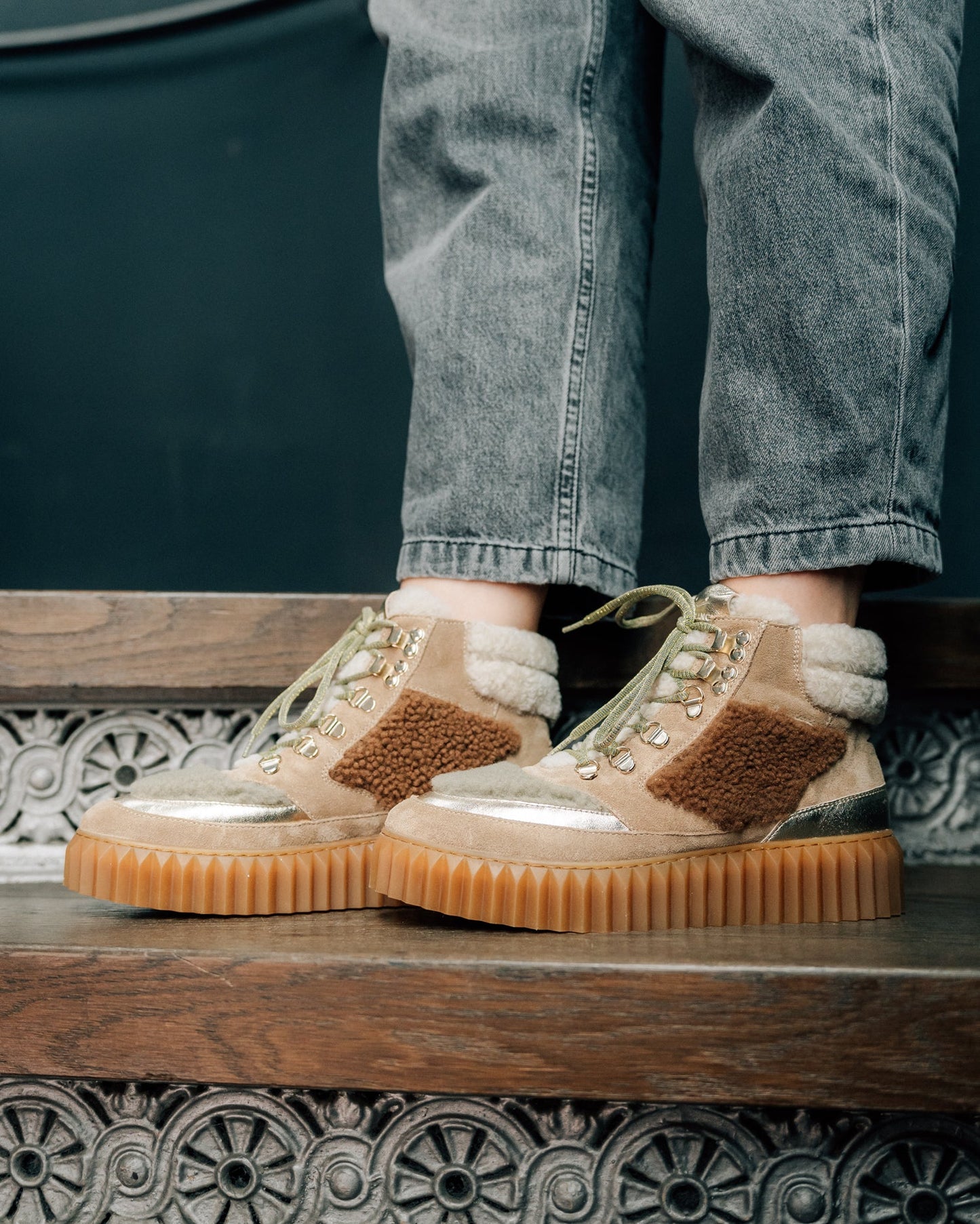 Eva Hike Suede/Met.Goat/Sh l.br-sg-brown | Bildmaterial bereitgestellt von SHOES.PLEASE.