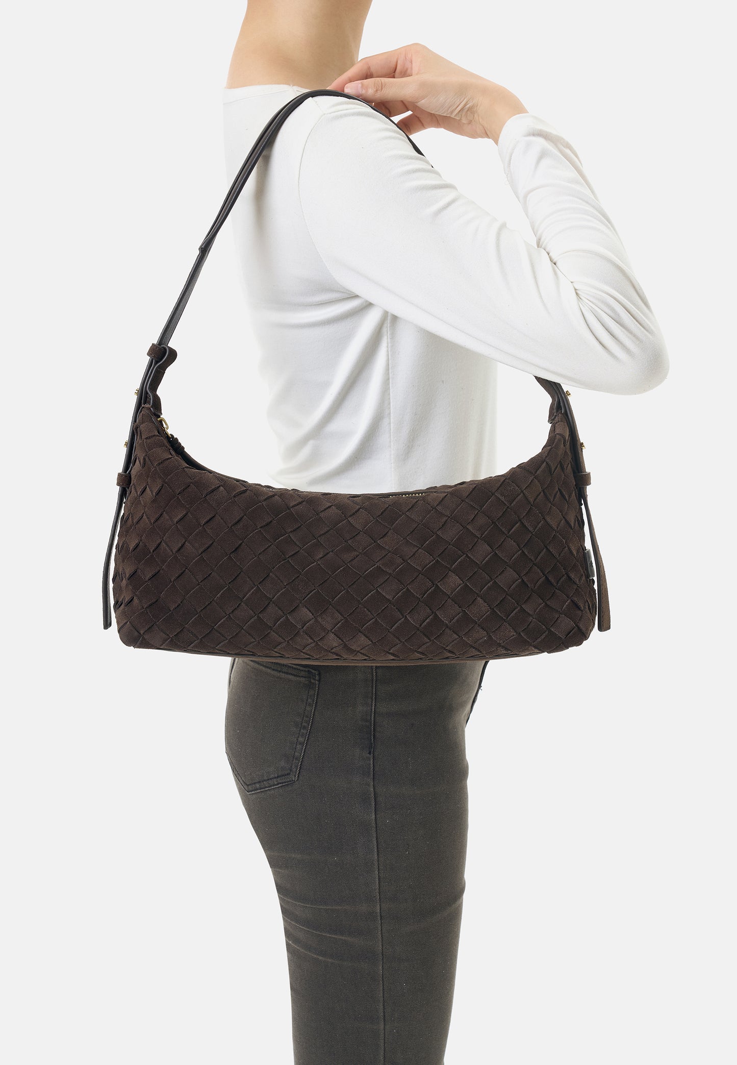 MARIE BAGUETTE WEAVE COZY dark brown | Bildmaterial bereitgestellt von SHOES.PLEASE.