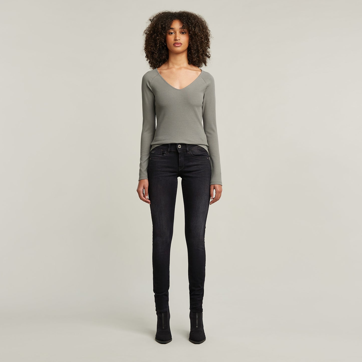 Lynn Mid Skinny Wmn dusty grey | Bildmaterial bereitgestellt von SHOES.PLEASE.