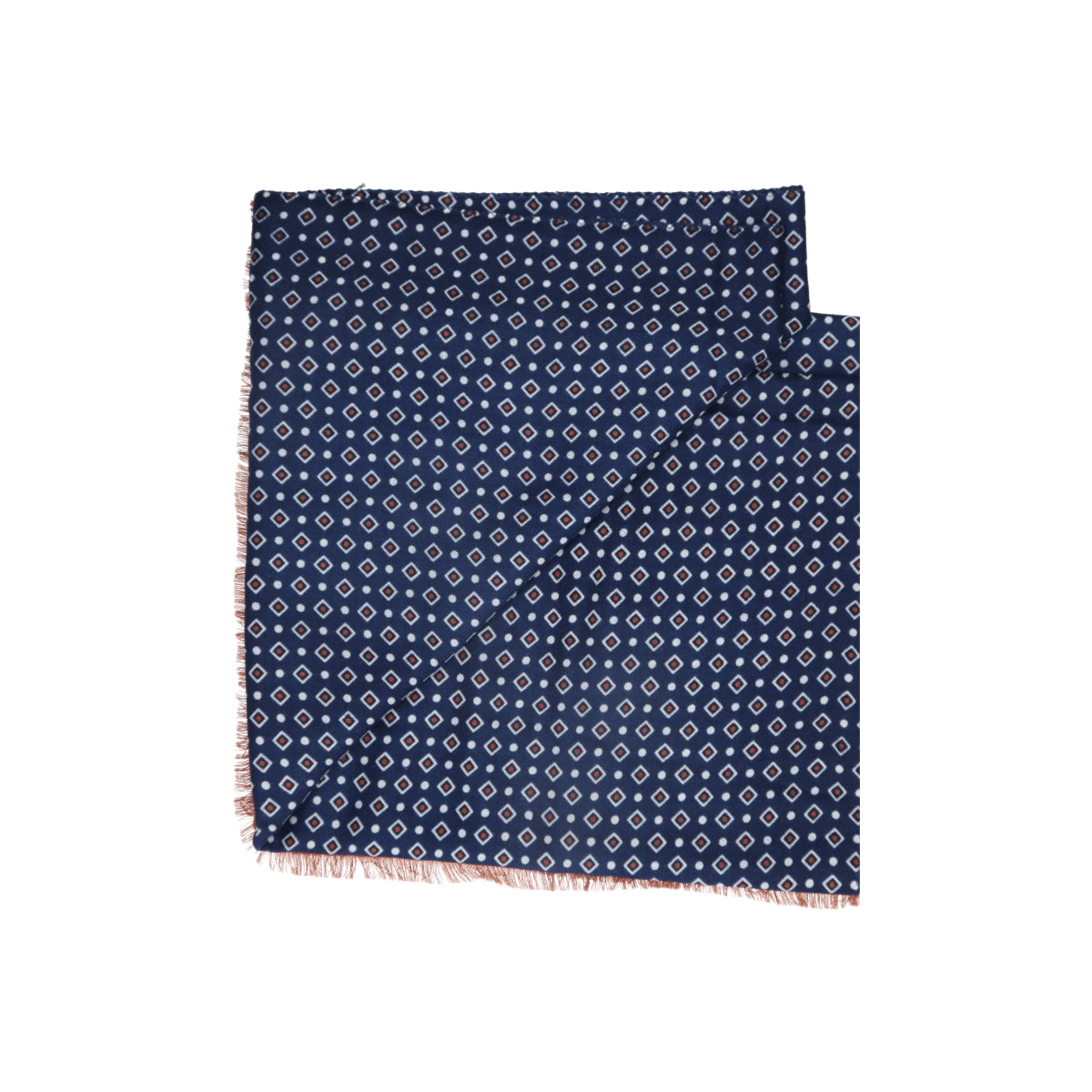 Scarf Wool/Silk Geometrics blau | Bildmaterial bereitgestellt von SHOES.PLEASE.