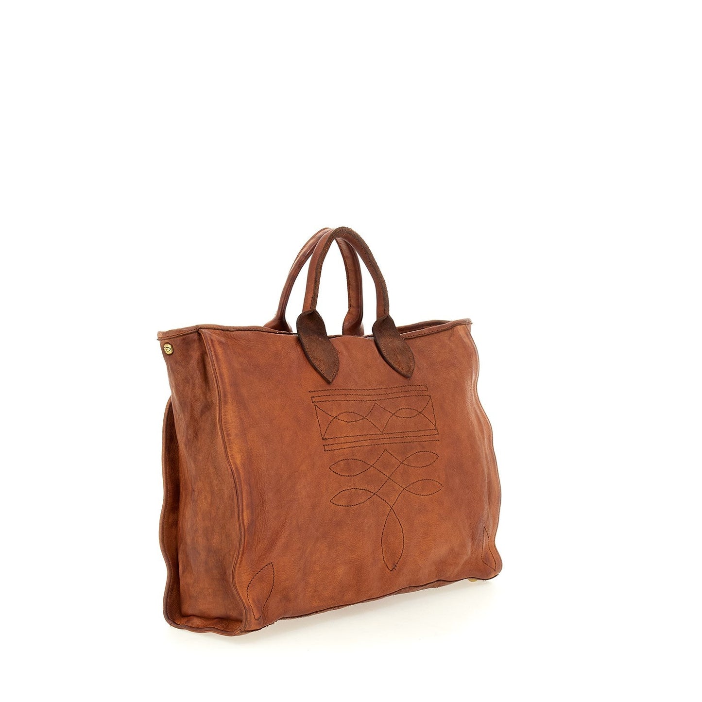 Shopping Cow.+Charro Stitching cognac | Bildmaterial bereitgestellt von SHOES.PLEASE.