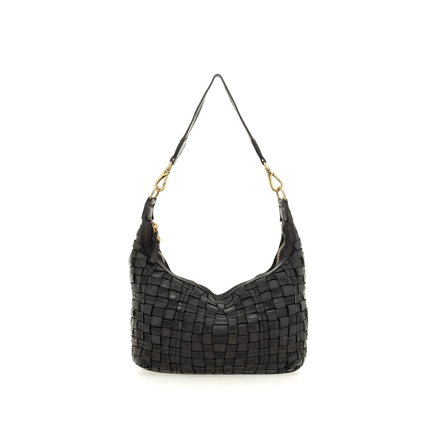 Shoulder Bag Woven Cow black hell | Bildmaterial bereitgestellt von SHOES.PLEASE.