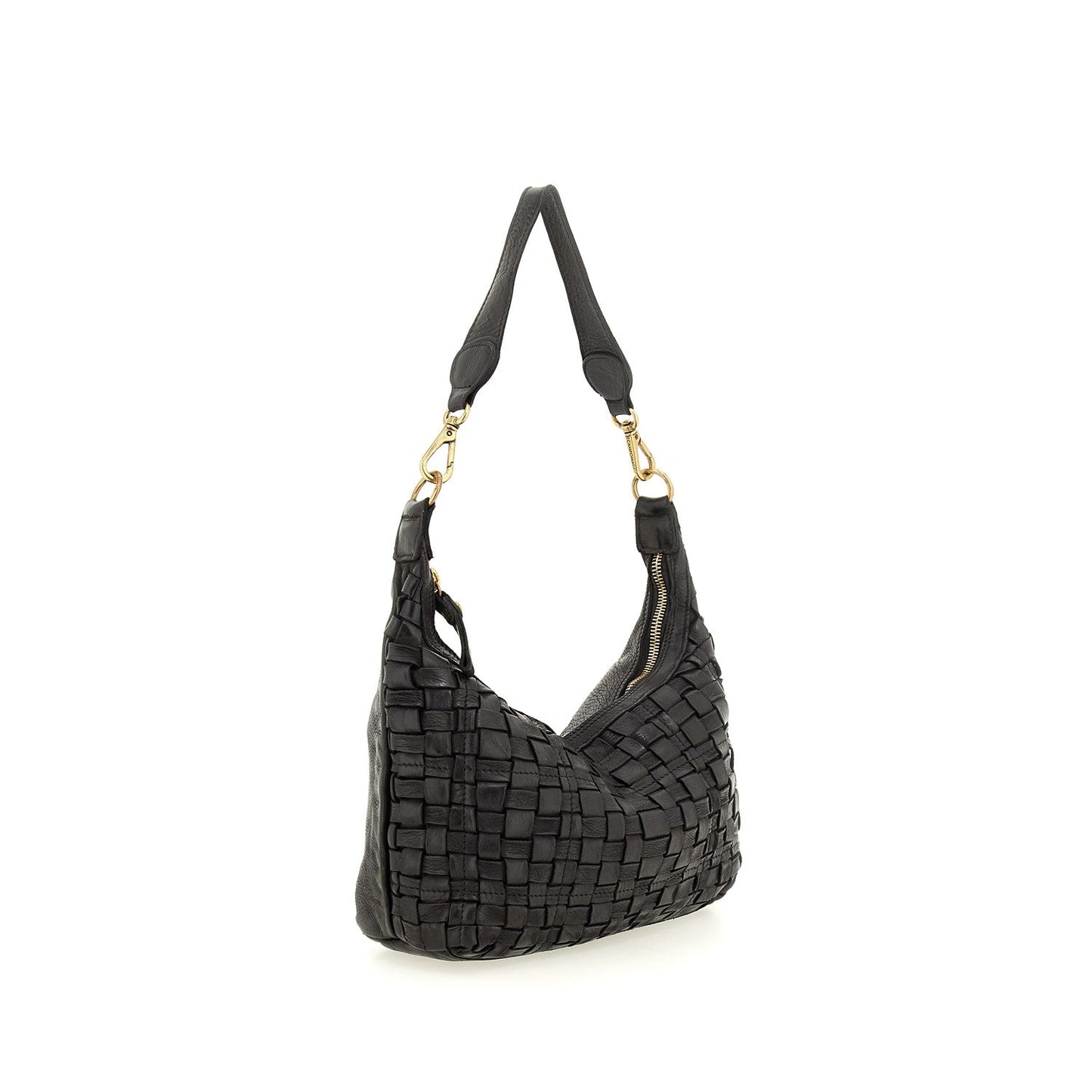 Shoulder Bag Woven Cow black hell | Bildmaterial bereitgestellt von SHOES.PLEASE.