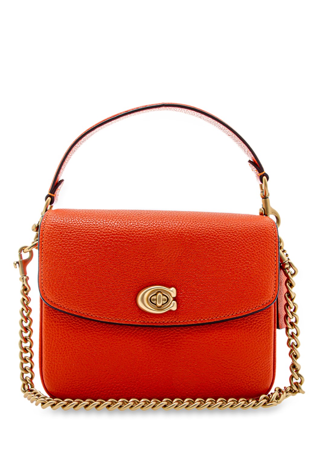 Cassie Polished Pebble Leather sun orang | Bildmaterial bereitgestellt von SHOES.PLEASE.