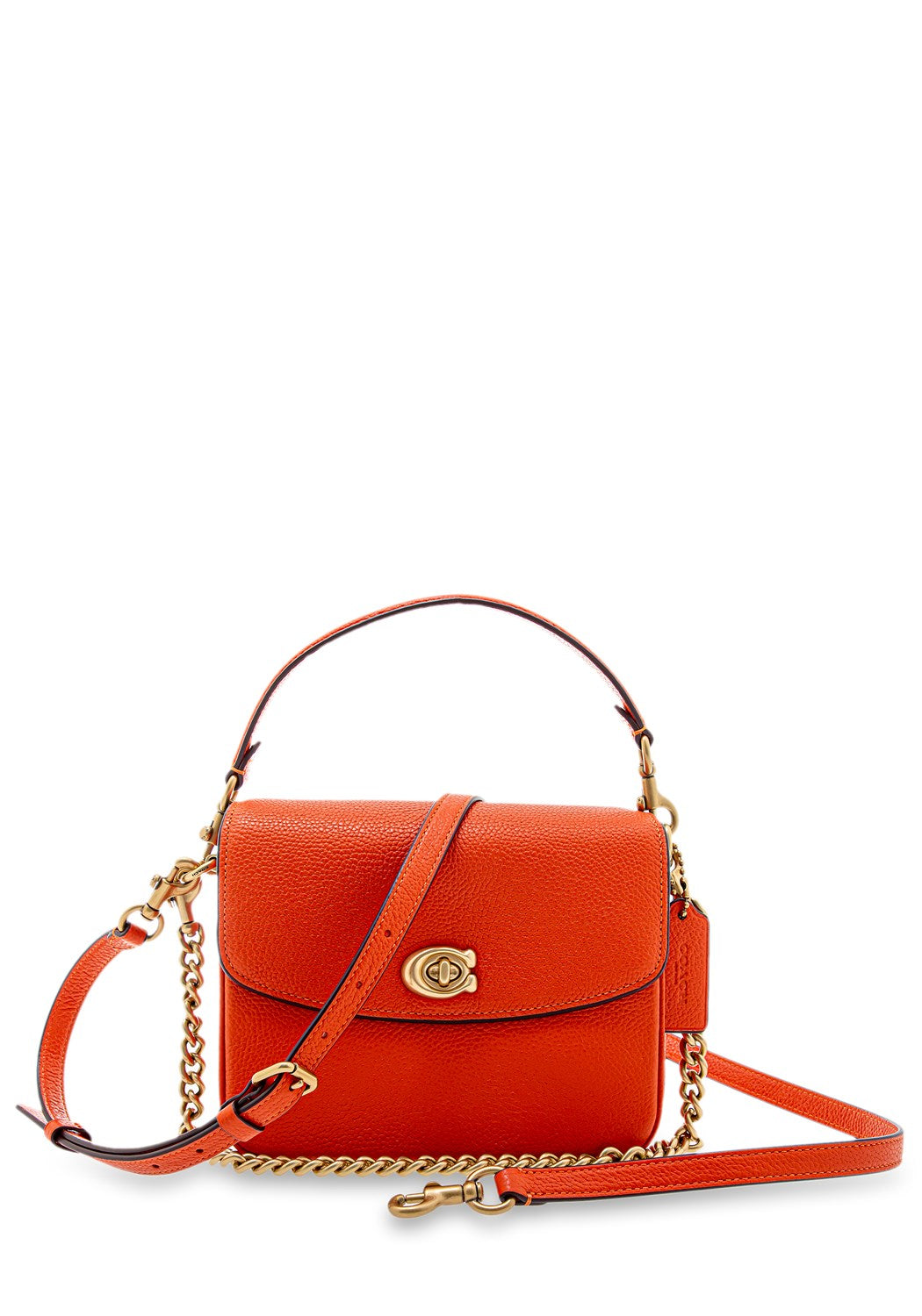 Cassie Polished Pebble Leather sun orang | Bildmaterial bereitgestellt von SHOES.PLEASE.