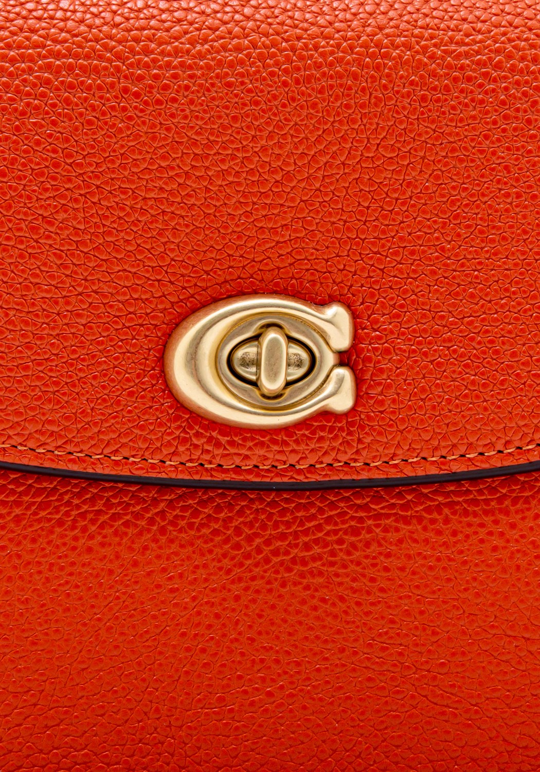Cassie Polished Pebble Leather sun orang | Bildmaterial bereitgestellt von SHOES.PLEASE.