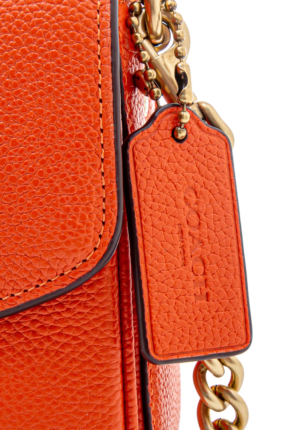 Cassie Polished Pebble Leather sun orang | Bildmaterial bereitgestellt von SHOES.PLEASE.