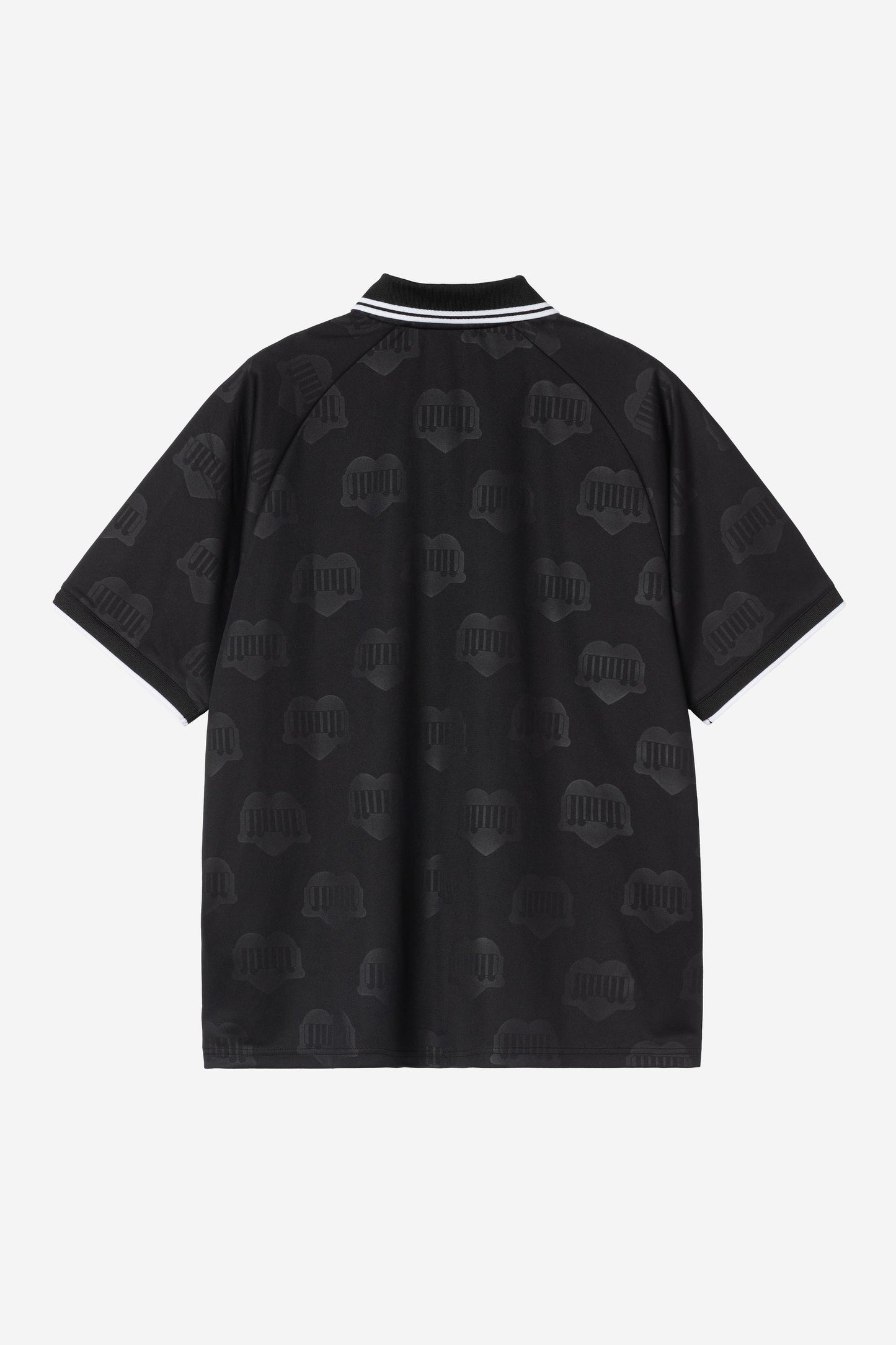 S/S Terrace Football T-Shirt heart train jacquard, black | Bildmaterial bereitgestellt von SHOES.PLEASE.