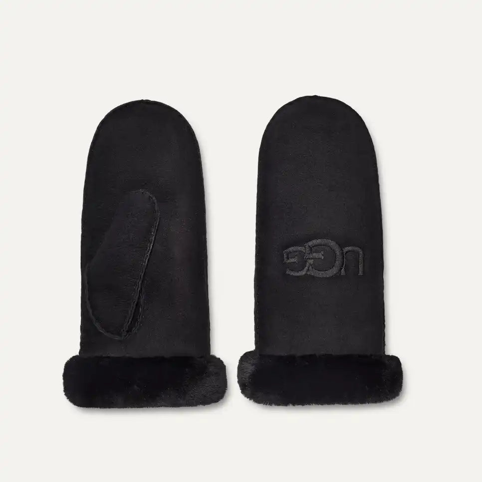 W Sheepskin Embroider Mitten black | Bildmaterial bereitgestellt von SHOES.PLEASE.