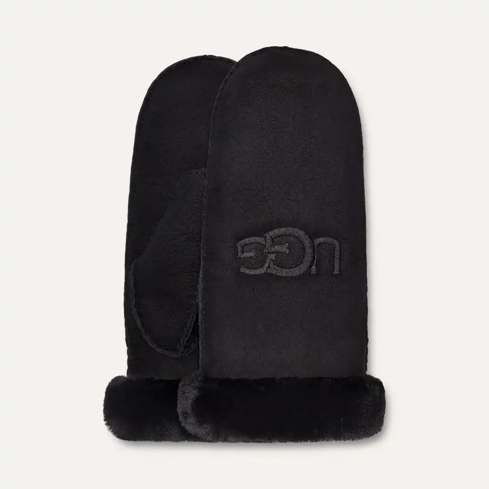 W Sheepskin Embroider Mitten black | Bildmaterial bereitgestellt von SHOES.PLEASE.