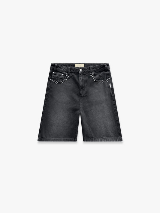 STUDDED JORTS black
