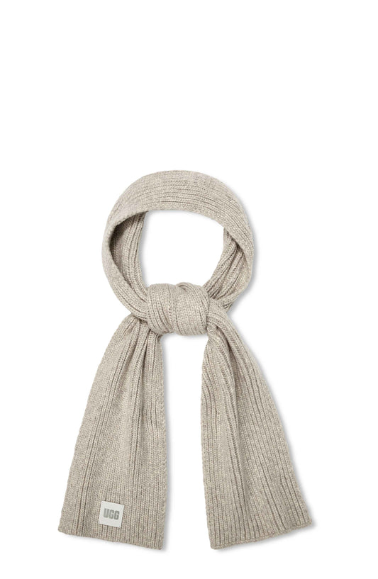 U Chunky Rib Scarf light grey