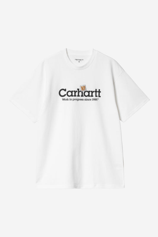 S/S Label Script T-Shirt white