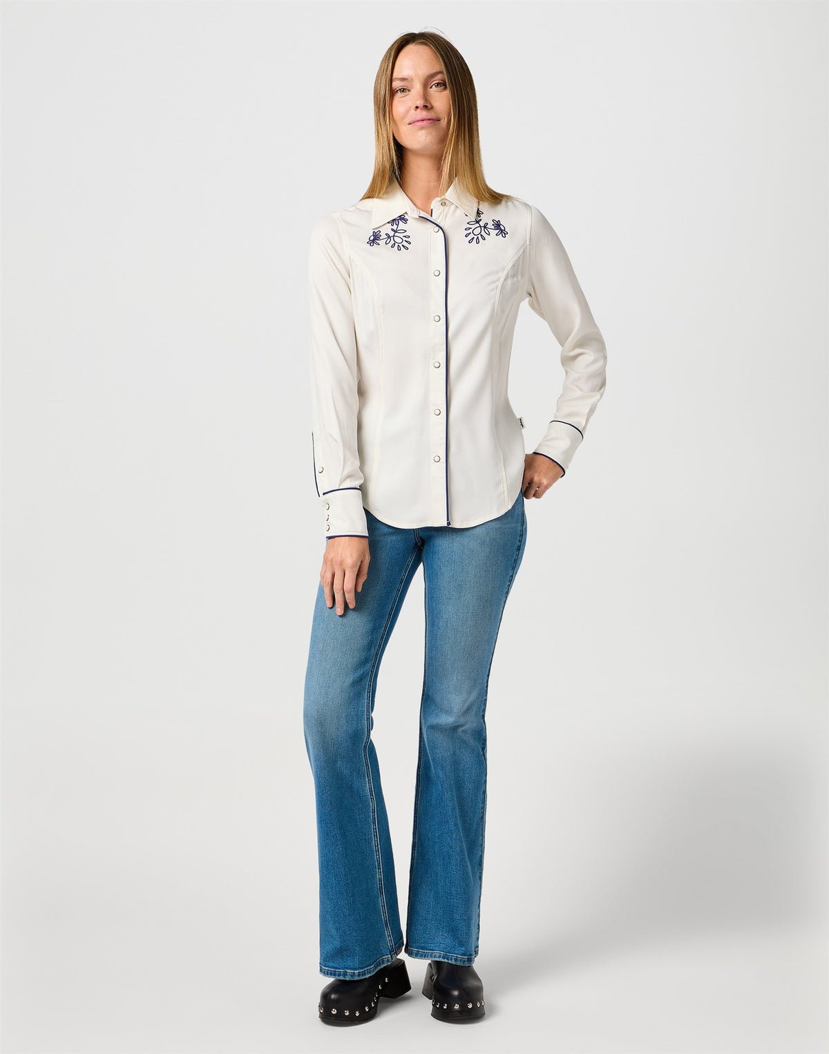 PIPED WESTERN SHIRT VINTAGE WHITE white | Bildmaterial bereitgestellt von SHOES.PLEASE.