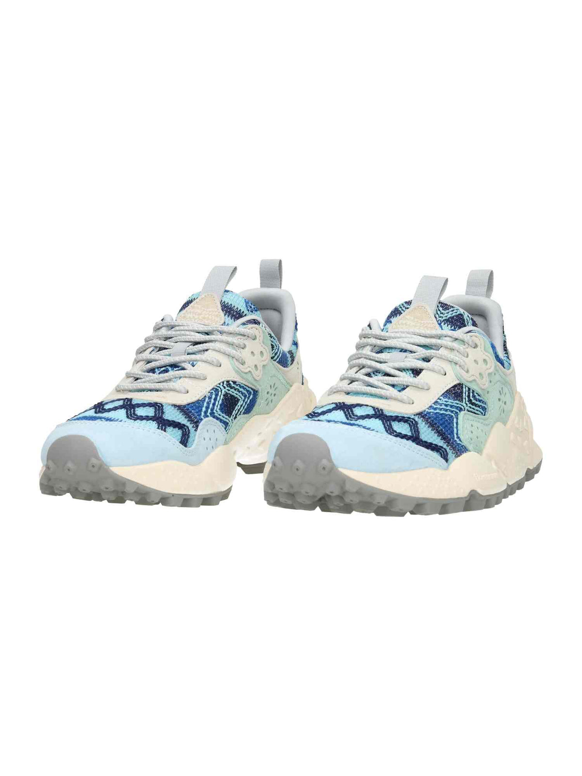 Kotetsu Woman Suede/Knitted Multi Fabric grey/light blue/cream | Bildmaterial bereitgestellt von SHOES.PLEASE.