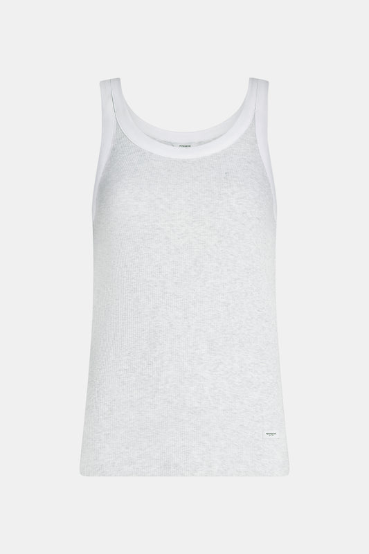Singlet grey mel./white