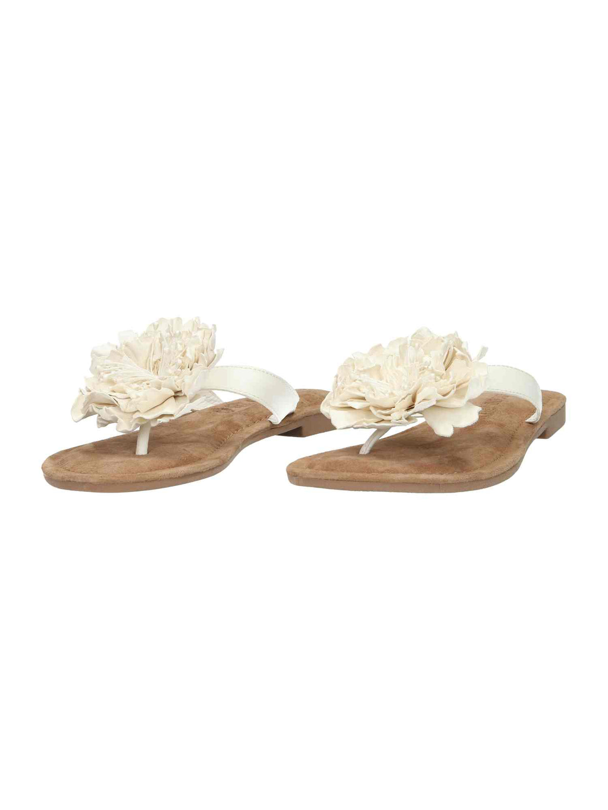 Ladies flower Slippers Uni Color offwhite | Bildmaterial bereitgestellt von SHOES.PLEASE.