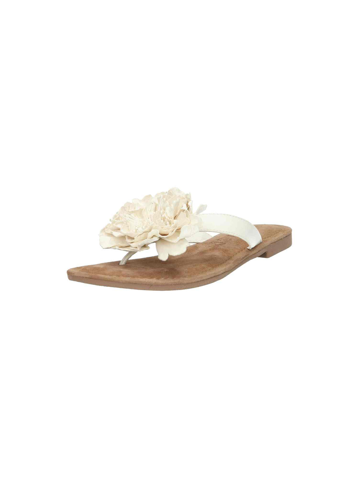 Ladies flower Slippers Uni Color offwhite | Bildmaterial bereitgestellt von SHOES.PLEASE.