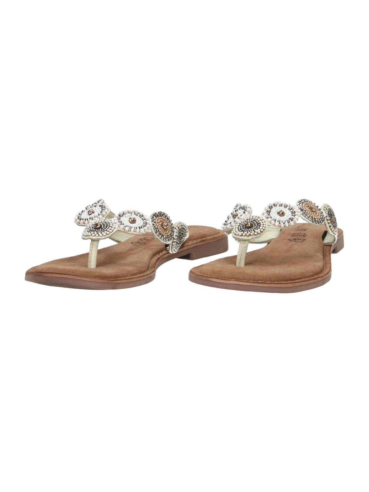Ladies Toe Slippers Rounds offwhite | Bildmaterial bereitgestellt von SHOES.PLEASE.