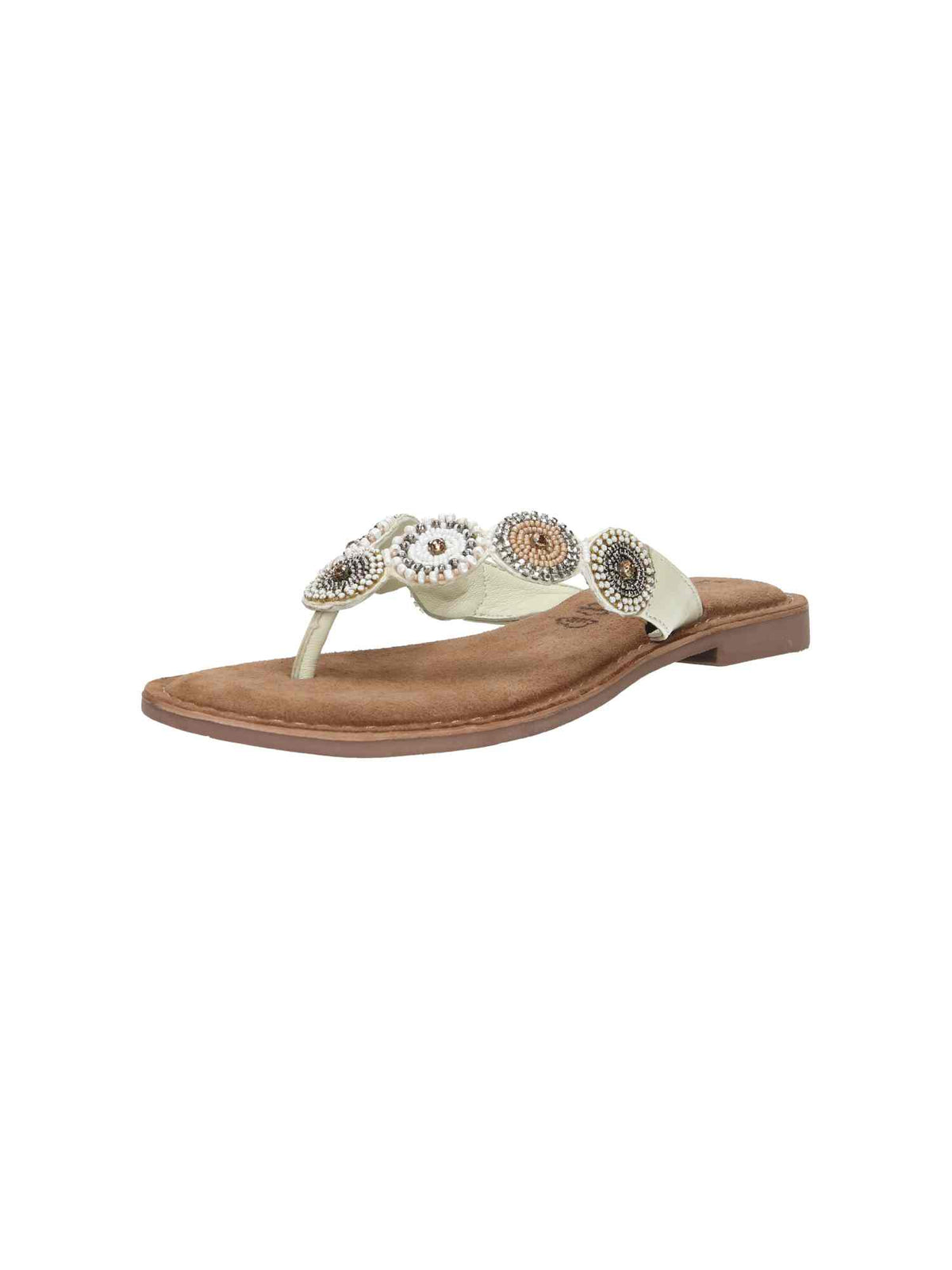 Ladies Toe Slippers Rounds offwhite | Bildmaterial bereitgestellt von SHOES.PLEASE.