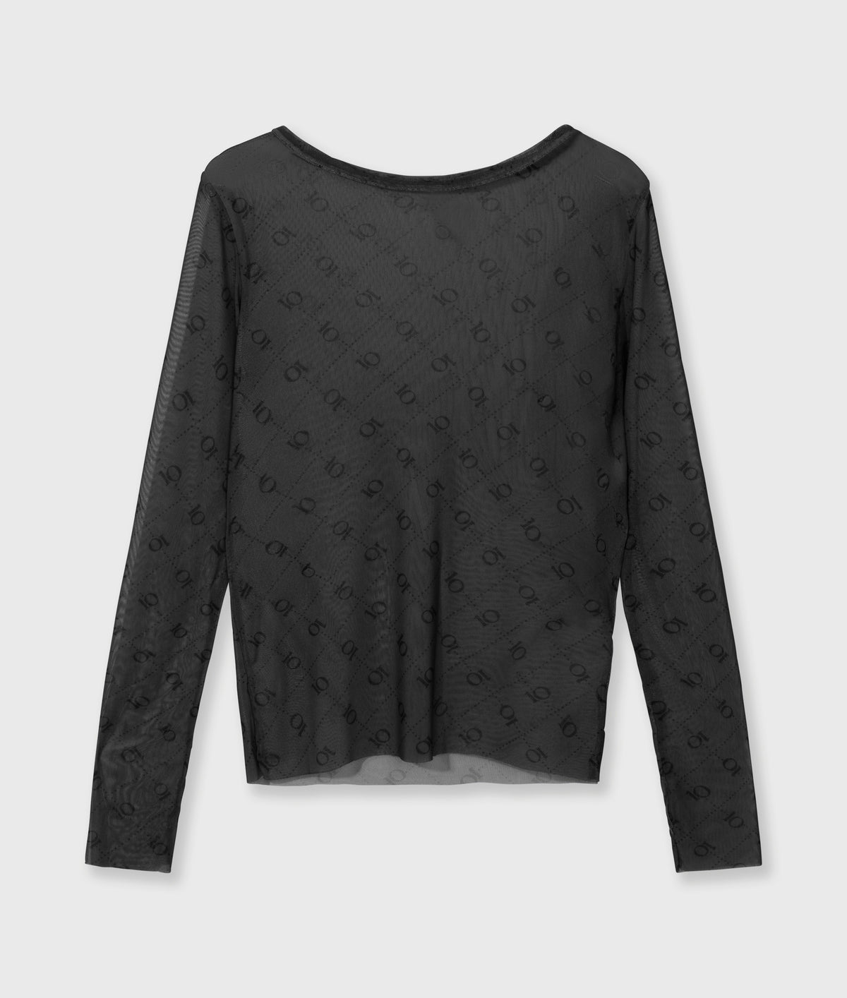 mesh long sleeve monogram steel blue | Bildmaterial bereitgestellt von SHOES.PLEASE.