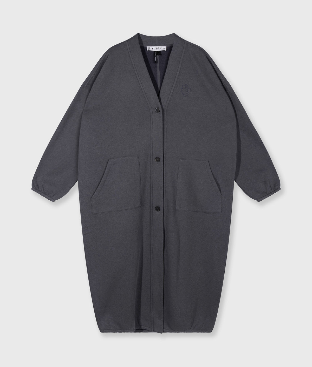 long baseball cardigan steel blue | Bildmaterial bereitgestellt von SHOES.PLEASE.