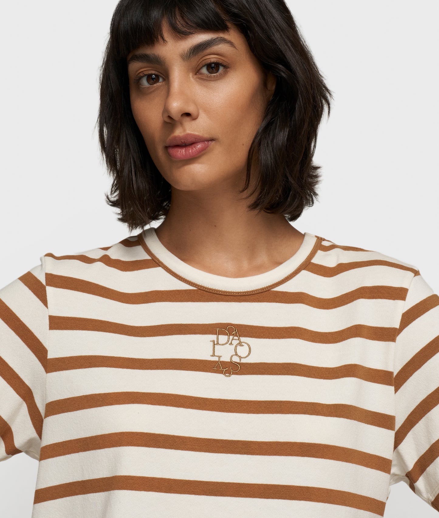 Petite Tee Modal Stripes ecru/suede | Bildmaterial bereitgestellt von SHOES.PLEASE.