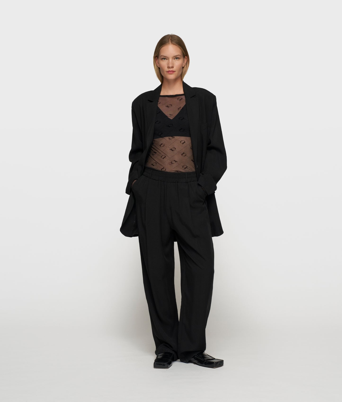Mesh Long Sleeve Monogram black | Bildmaterial bereitgestellt von SHOES.PLEASE.