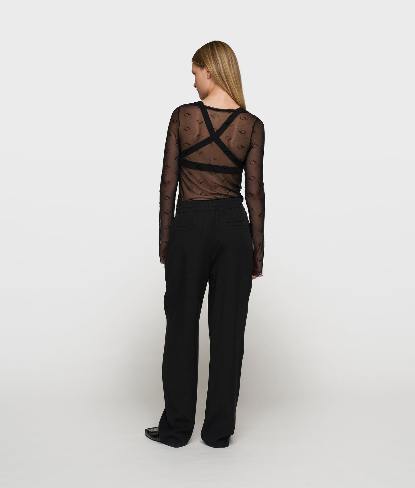 Mesh Long Sleeve Monogram black | Bildmaterial bereitgestellt von SHOES.PLEASE.